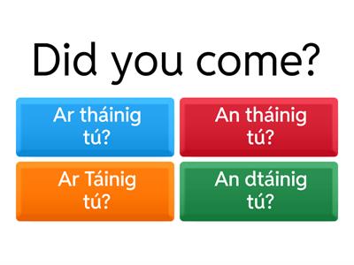 Irish Language Quiz