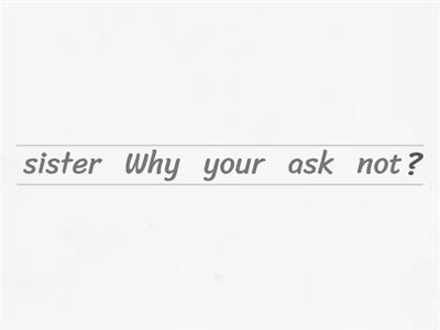 Making suggestions - unjumble the sentence