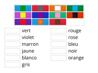 Les couleurs en français