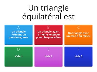 Voc du triangle: (seulement 3 choix)