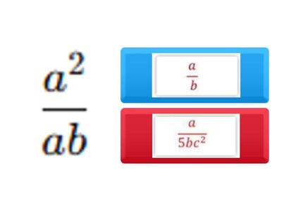 Simplificación las fracciones algebraicas (monomios) 