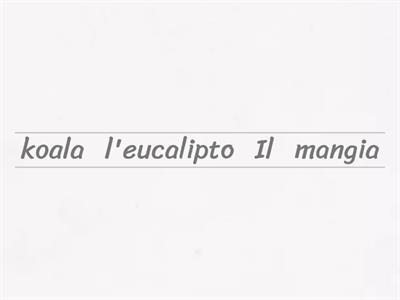 RIORDINA LE FRASI (con x,y, j, w, k)