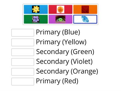 Primary and Secondary Colours