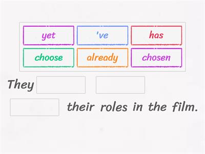 Present perfect - just, already, yet