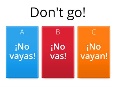 Negative "Tú" Commands