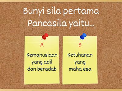 kelas 3 Al Ghazali . Mengenal makna serta contoh lambang sila pertama dan sila kedua Pancasila 