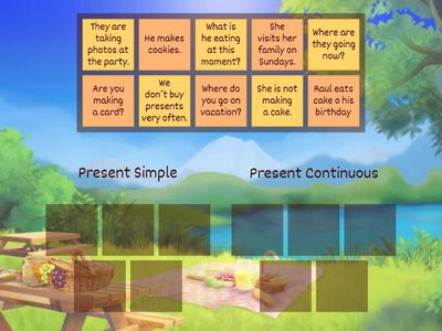 Present Simple and Present Continuous.