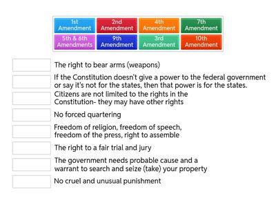 Bill of Rights Matching