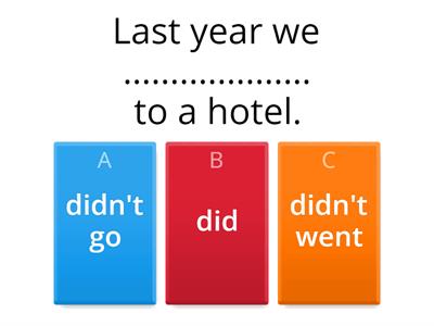 Simple Past Tense Negative