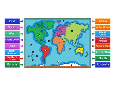 Continents and Oceans Practice