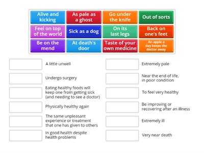 Idioms about health