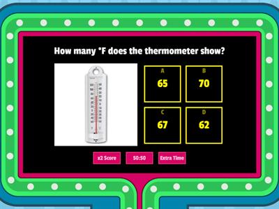 Lesson test/ Thermometer reading/Atom and Molecules