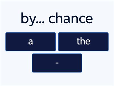 Articles set expressions (11 form)