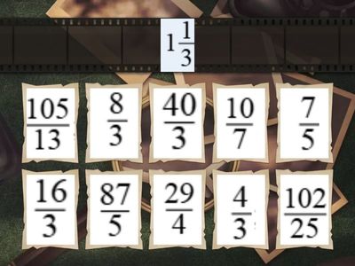 Превръщане на смесени числа в неправилни дроби