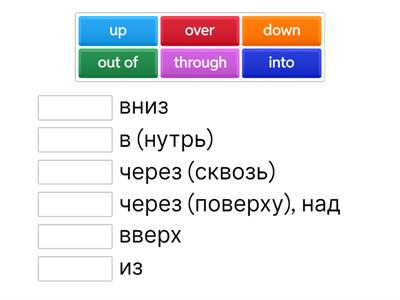 Prepositions of movement
