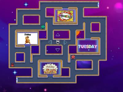 MAZE CHASE - DAYS OF THE WEEK IN SPANISH