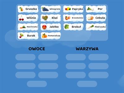 Owoce i warzywa - zajęcia rewalidacyjne