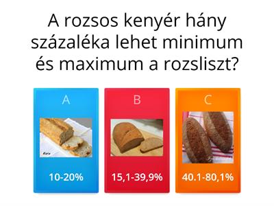 Kenyér osztályozása  és jellemzése