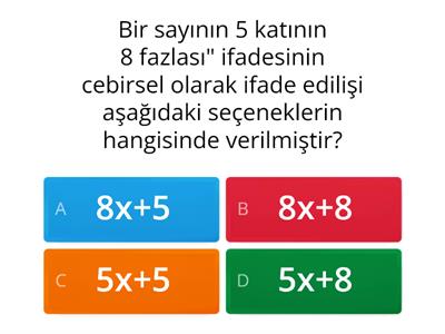 6.Sınıf/Cebirsel İfadeler