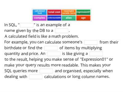 Higher DDD SQL Calculations and Alias 2