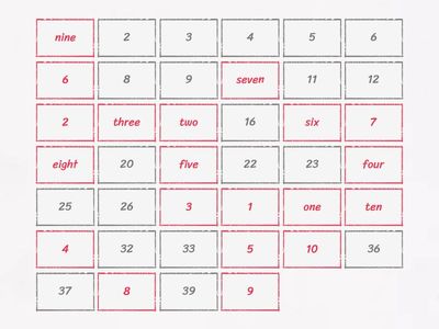 Game 3 - Numbers - 1 to 1,000,000,000 - Read & Match