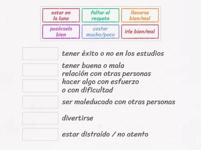 Componer las frases (ej.8, p. 96)