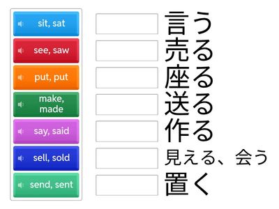 不規則動詞の変化表プリント03