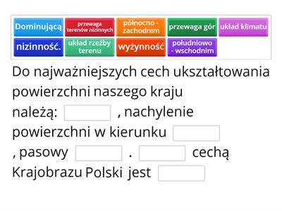 Najważniejsze cechy ukształtowania powierzchni Polski 