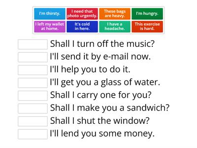 Will / Shall - dialogue match up