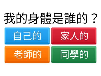 單元二：身體界線與保護