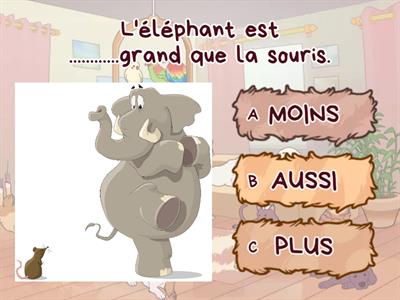 La comparaison - moins, aussi, plus + adjectif