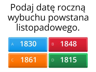 Powstanie Listopadowe.