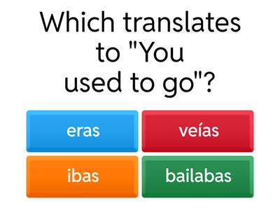 Imperfect Tense Spanish