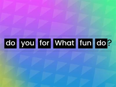 put in order the questions. FC 1