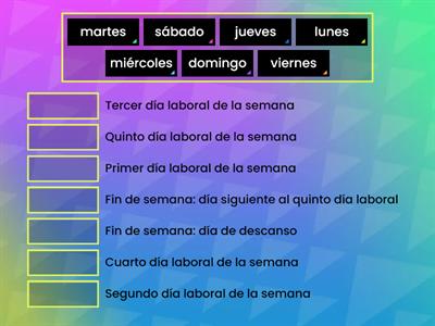 Clase ELE, los días de la semana