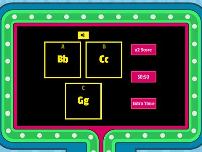 Gg~Mm Letter sound match (phonics)