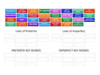 Preterite vs Imperfect Sorting