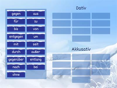 Dativ- und Akkusativpräpositionen