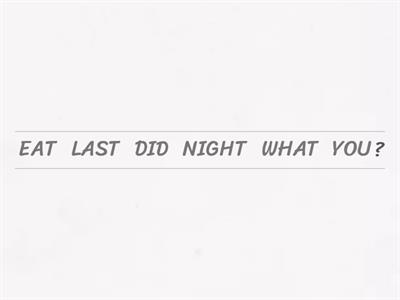 PAST QUESTIONS IN ORDER