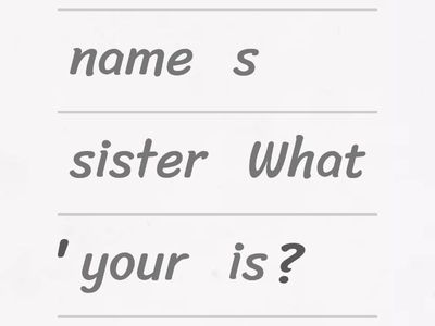 Scrambled sentences: Possessive s