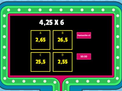 MULTIPLICACIONES CON DECIMALES