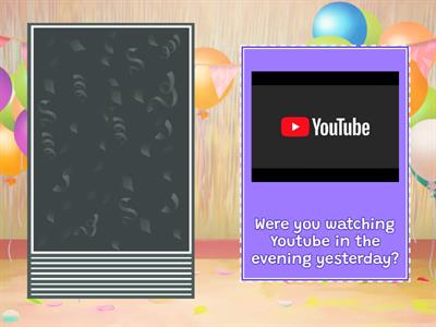 Past Continuous/Simple - speaking