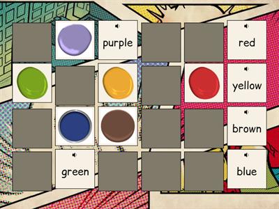 Memory game: Colours