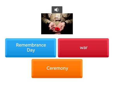 Vocabulary Practice: Remembrance Day