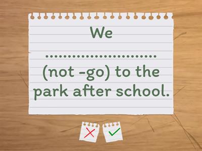 Simple present: Complete the sentences. 