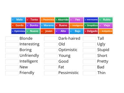 Adjetivos para describir personas