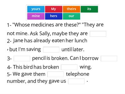 Possessive Pronouns