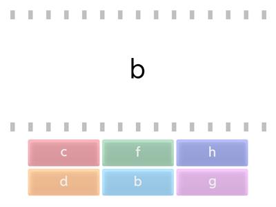 Matching b-c-d-f-g-h