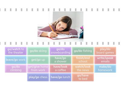 Outcomes Elementary. Unit 2. Daily life (verb phrases)