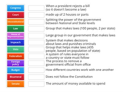 3 Branches of Gov. Vocabulary